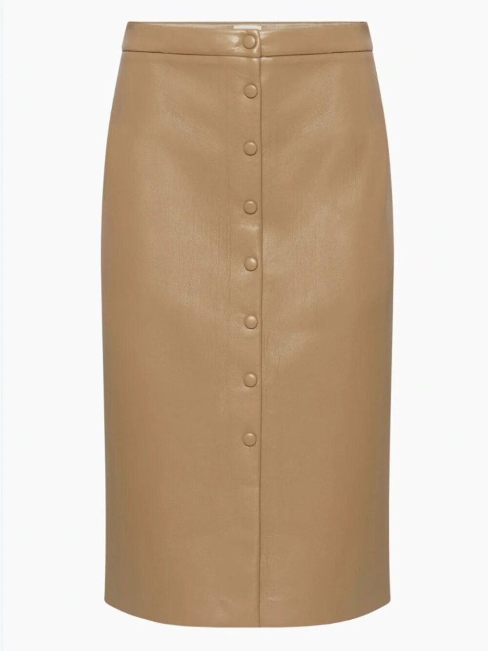 Aritzia Wilfred Manor Skirt Vegan Leather Pencil Skirt Constant Camel Size 2